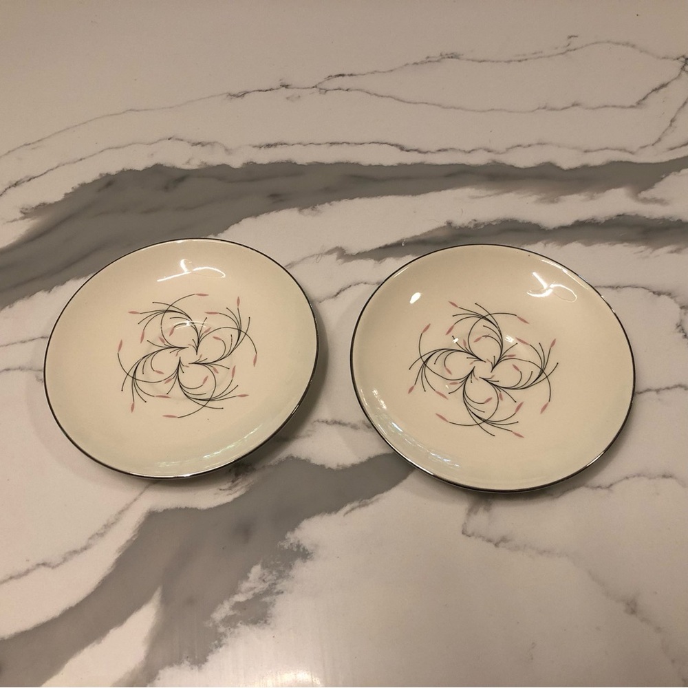 Vintage Mid-Century Homer Laughlin Rhythm Capri 6" Saucers Set of Two